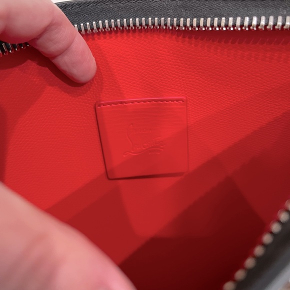 **SOLD** NWT CHRISTIAN LOUBOUTIN Black Spikes 'Pifpouch' Pouch - M039 - Picture 10 of 12